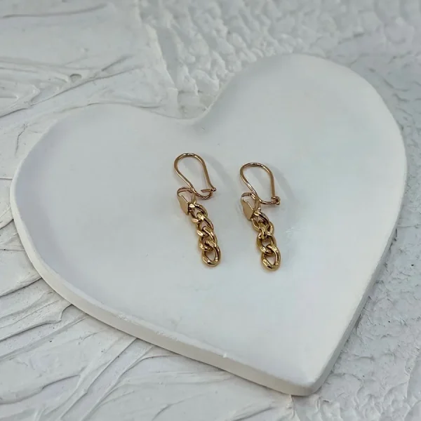 گوشواره آویز طلا کارتیه کوچک