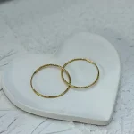 گوشواره حلقه ای سایز بزرگ تراش دار